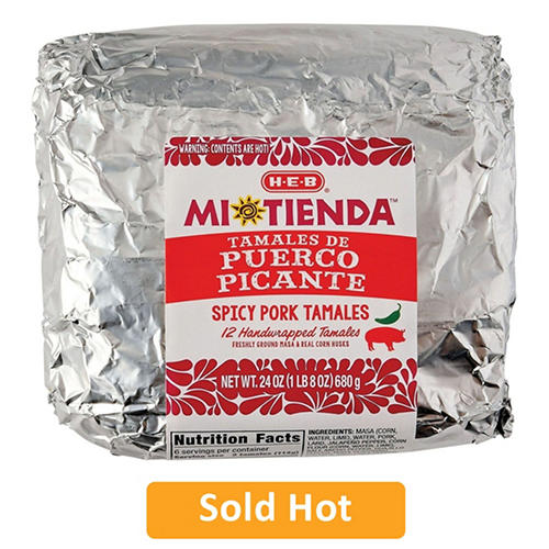 H-E-B Mi Tienda Spicy Pork Tamales (Sold Hot)