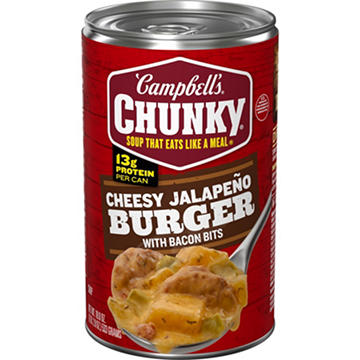 Campbell's Chunky Cheesy Jalapeño Burger Soup