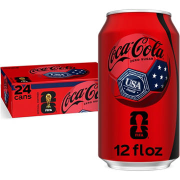 Coca-Cola Zero Sugar Soda Soft Drink 24 pk Cans