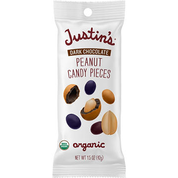 Justin's Organic Dark Chocolate Peanut Candy Pieces