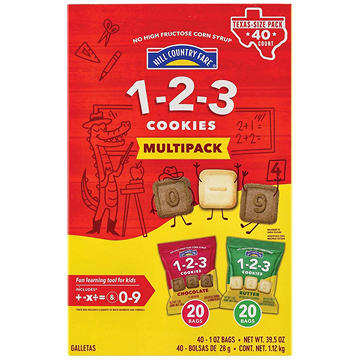 Hill Country Fare 1-2-3 Cookies Multipack 1 oz Bags
