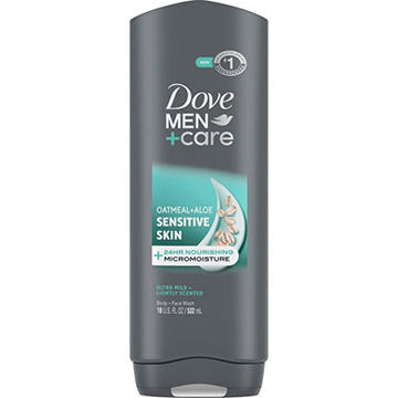 Dove Men+Care Sensitive Skin Face & Body Wash - Oatmeal & Aloe