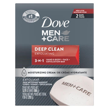 Dove Men+Care 3-in-1 Exfoliating Bar Soap - Deep Clean