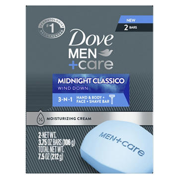 Dove Men+Care Midnight Classico Hand & Body Face + Shave Bar