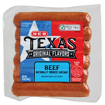 H-E-B Texas Original Flavors Beef Smoked Sausage Links