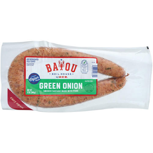 Bayou Boil House by H-E-B Green Onion Sausage, 12 oz