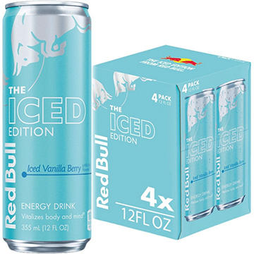 Red Bull Iced Edition Energy Drink 4 pk Cans - Iced Vanilla Berry