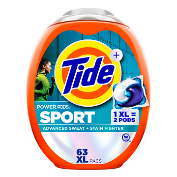 Tide Power PODS Sport Laundry Detergent Pacs, Advanced Sweat + Stain Fighter