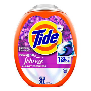 Tide Power PODS with Febreze Laundry Detergent Pacs, Spring & Renewal Scent
