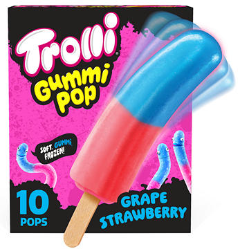 Trolli Gummi Ice Pops - Grape Strawberry