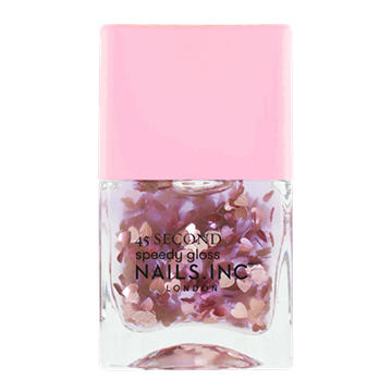 Nails Inc Speedy Gloss Nail Polish Topper - Pink Hearts