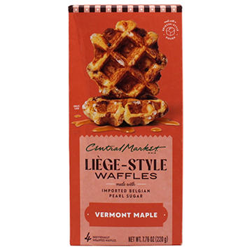 Central Market Frozen Liège Style Waffles - Vermont Maple