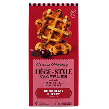 Central Market Frozen Liège Style Waffles - Chocolate Cherry