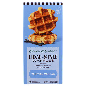 Central Market Frozen Liège Style Waffles - Tahitian Vanilla