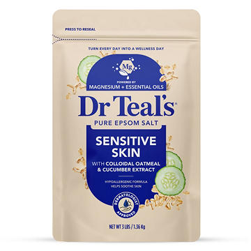 Dr Teal's Pure Epsom Salt Magnesium Soaking Solution - Sensitive Skin