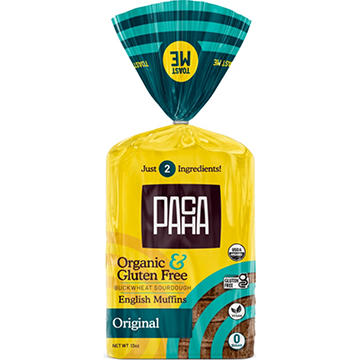 Pacha Organic Gluten Free Buckwheat Sourdough English Muffins - Original