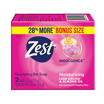 Zest Indulgence Nourshing Bar Soap - Orchid & Almond Oil
