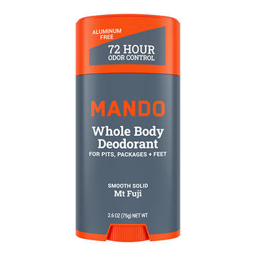 Mando Whole Body Deodorant - Men's Aluminum-Free Smooth Solid Stick Deodorant - Mt Fuji