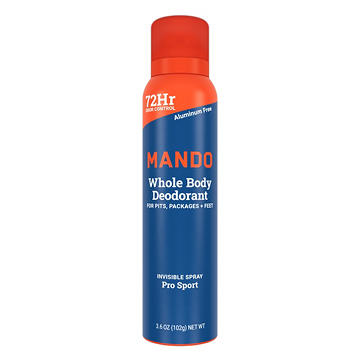 Mando Whole Body Men's Deodorant - Invisible Spray Deodorant - Aluminum Free - Pro Sport