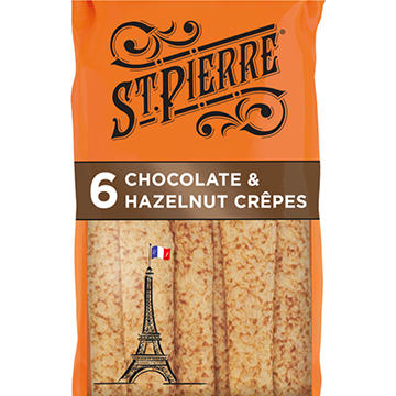 St Pierre Chocolate & Hazelnut Rolled Crepes