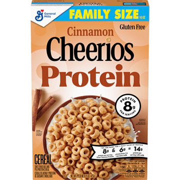 General Mills Cinnamon Protein Cheerios Cereal - Family Size