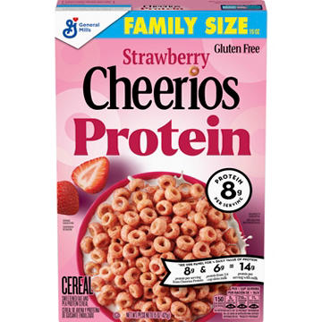 General Mills Strawberry Protein Cheerios Cereal - Family Size