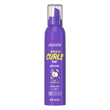 Aussie Miracle Curls Strong Hold Hair Mousse with Coconut Oil