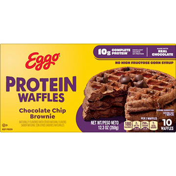 Eggo Chocolate Chip Brownie 10g Protein Waffles