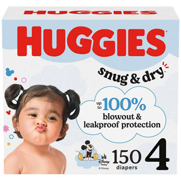 Huggies Snug & Dry Baby Diapers - Size 4 (22-37 lbs)