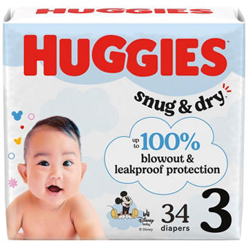 Huggies Snug & Dry Baby Diapers - Size 3 (16-28 lbs)