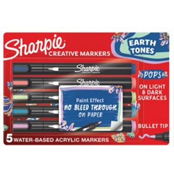 Sharpie Bullet Tip Acrylic Creative Markers - Earth Tones