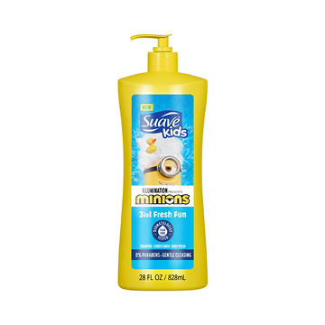 Suave Kids Minions 3-In-1 Shampoo, Conditioner, and Body Wash