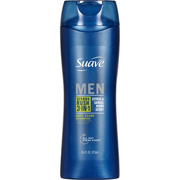 Suave Men Citrus Rush 3-in-1 Shampoo, Conditioner, and Body Wash