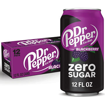 Dr Pepper Blackberry Zero Sugar Soda 12 pk Cans