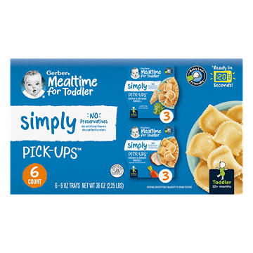 Gerber Toddler Simply Pick Ups Ravioli - Cheese & Spinach + Chicken & Carrot