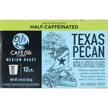 CAFE Olé by H-E-B Half Caffeinated Texas Pecan Medium Roast Single Serve Pods