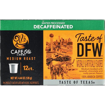 CAFE Olé by H-E-B Decaf Taste Of DFW Medium Roast Single Serve Pods