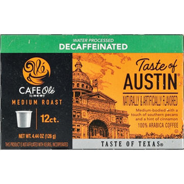 CAFE Olé by H-E-B Decaf Taste Of Austin Medium Roast Single Serve Pods