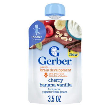 Gerber Baby Food Pouch - Cherry Banana Vanilla Yogurt