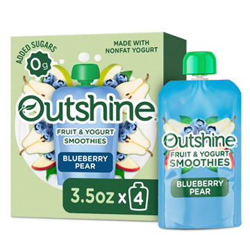 Outshine Fruit & Yogurt Smoothies - Blueberry Pear, 3.5 oz Pouches