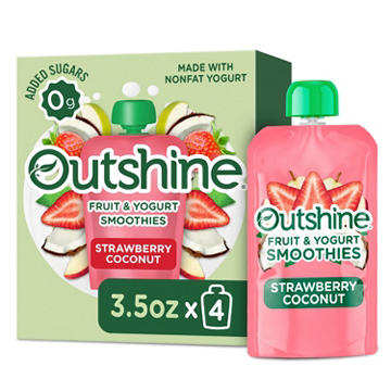 Outshine Fruit & Yogurt Smoothies - Strawberry Coconut, 3.5 oz Pouches