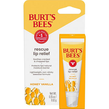 Burt's Bees Rescue Lip Relief Lip Balm - Honey Vanilla