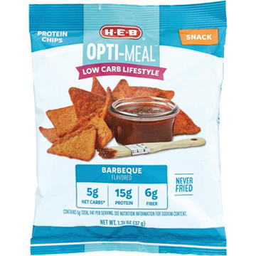 H-E-B OPTI-MEAL Low Carb 15g Protein BBQ Chips