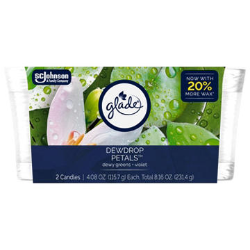 Glade Candle - Dewdrop Petals, 2 Pack