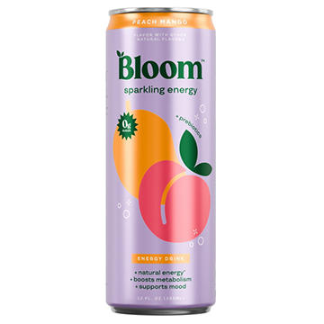 Bloom Zero Sugar Sparkling Energy Drink - Peach Mango