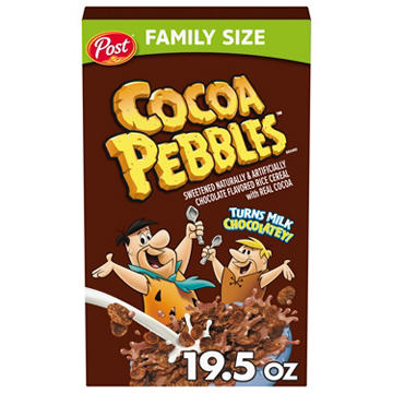 Post Cocoa Pebbles Cereal - Family Size