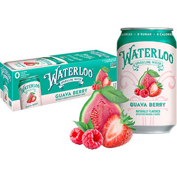 Waterloo Guava Berry Sparkling Water 12 pk Cans