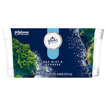 Glade Candle 2 Pack - Fresh Sea Mist & Cypress, 4.08 oz