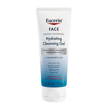 Eucerin Travel Size Gentle Hydrating Face Cleansing Gel + Hyaluronic Acid