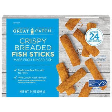 Great Catch Crispy Breaded Fish Sticks